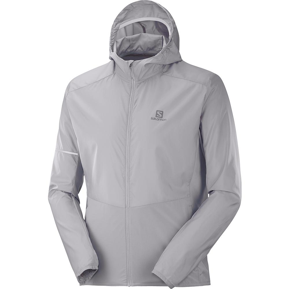 Salomon Singapore Mens Jackets - AGILE FZ M Grey | 53291-ZGWI